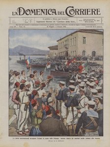Er de internasjonale flåtene som okkuperer Scutari i maktenes navn, en festlig landing også for sjømennene?