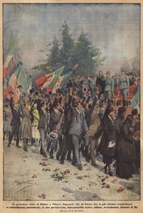 De grandiose festene i Milano til Vittorio Emanuele III av Achille Beltrame