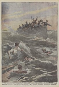 De enestående hendelsene til en midtskipsmann og tre sjømenn i Adriaterhavet av Achille Beltrame