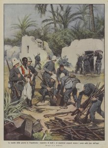 Fallgruvene i krigen i Tripolitania, beslagleggelsen av rifler og ammunisjon oppdaget inni?