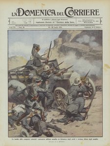Fallgruvene av koloniale erobringer, militær lastebil angrepet i Cyrenaica av araberne?