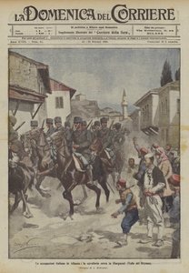 De italienske okkupasjonene i Albania, kavaleriet går inn i Giorgucati (Drynos-dalen)