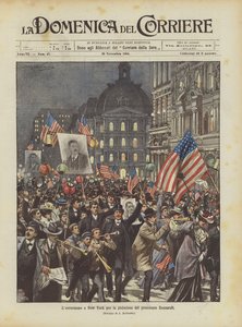 Entusiasmen i New York for gjenvalget av president Roosevelt