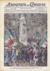 Innvielsen av monumentet til Edmondo De Amicis, i Torino