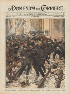 Inventaret av kirker i Frankrike, oversvømmet med pumpene til en kirke i Paris og kamp? av Achille Beltrame