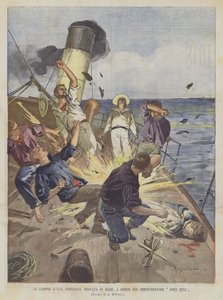 Scoppio DUna Torpedo funnet på sjøen, ombord på slepebåten John Bull