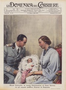 Maria Gabriella, den nye prinsessen av House of Savoy, blant de høye foreldrene, Princes of Piemonte