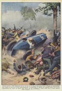 Mens han løp 200 kilometer den gang, mellom to fløyer av en folkemengde, i et løp nær Paris? av Achille Beltrame