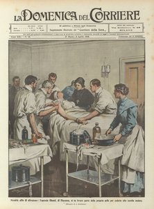 Beundringsverdig altruisme, arbeideren Ghezzi, fra Piacenza, har en del av huden hennes fjernet?