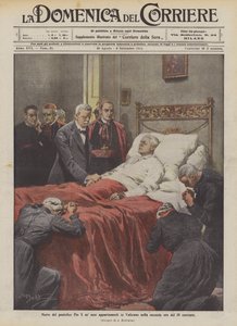Pave Pius Xs død i leilighetene hans i Vatikanet i den andre timen av det 20