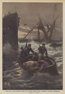 En trist jul, et seilskip senket i Genova av et stort tysk dampskip og en dramatisk redning av mannskapet