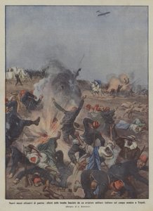 Nye offensive krigsmidler, effektene av bombene som ble sluppet av en italiensk militærflyver på?