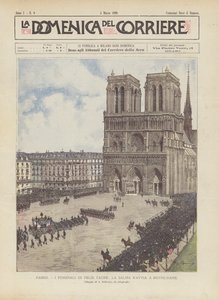 Paris, begravelsen til Felix Faure, kroppen går til Notre-Dame