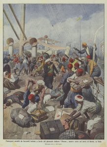 Passasjerer angrepet av beduinske båtmenn ombord på det italienske dampskipet Perseo når det går inn i?