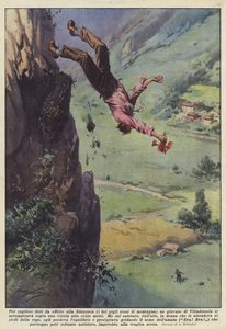 Å plukke blomster for å tilby kjæresten sin (de vakre røde fjellliljene) en ung mann?