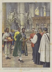 Tar Ras Makonnen et votivkors til dekanen ved Westminster Abbey, London, for helse?