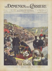 SA Hertugen av Genova presiderer ved Verdis populære markering i det greske teatret i Syracuse av Achille Beltrame