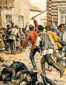 Scene for antisemittisme i Russland av Achille Beltrame