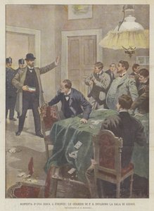 Discovery Of A Bisca in Florence, The Guards Of P S invaderer Spillerommet av Achille Beltrame