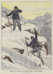 Overrasket av isen og snøen på fjellene i Posina (Vicenza) av Achille Beltrame