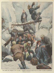 Tog begravd under snøskred og steiner, og reisende smertelig reddet etter to?