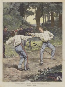 En dødelig duell, i Palermo, mellom to offiserer i det 29. infanteriet