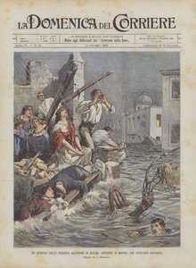 En episode av de forferdelige flommene på Sicilia, innbyggere i Modica ringer etter hjelp