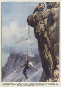 En Paduan fjellklatrer om natten falt, med hjelp av sine ekskluderende følgesvenner, fra en høy klippe?