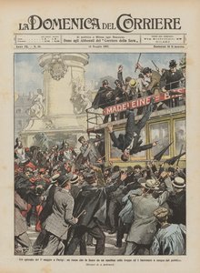 En episode av 1. mai i Paris, en russisk skyting mot troppene fra en omnibus?