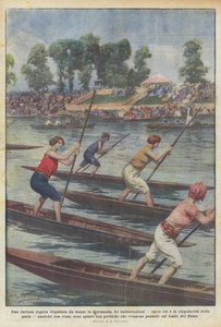 En nysgjerrig regatta holdt av kvinner i Tyskland av Achille Beltrame