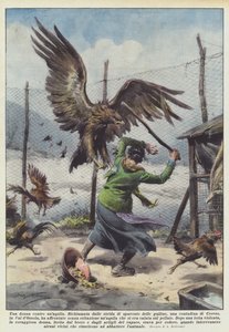 En kvinne mot en ørn av Achille Beltrame