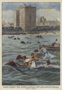 En ferdighetskonkurranse på Chicago Rodeo av Achille Beltrame