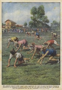 Ble det organisert en original rase av menneskelige greyhounds mellom medlemmene og medlemmene i en klubb? av Achille Beltrame
