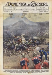 En krigersk rekonstruksjon ved Royal Tournament, som fant sted på Olympia i London