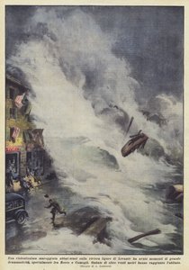 Har en voldsom storm rammet den liguriske riviera di Levante noen øyeblikk? av Achille Beltrame
