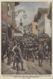 Mot linjen etablert av våpenhvilen av Achille Beltrame