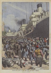 Mot den nye krigen, landsettingen av de anglo-franske troppene i Thessaloniki