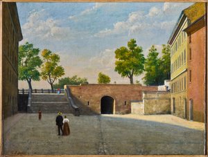 Porta Bologna i Modena (olje på lerret) av Achille Boschi