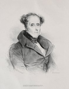Francois Rene Auguste Victome de Chateaubriand. av Achille Devéria