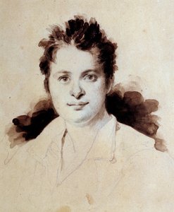 Portrett av den franske forfatteren Honore de Balzac (1799-1850) ung Tegning av Achilles Deveria (1800-1857) 1800-tallet. Chantilly, Conde-museet. Coll. Lovenjoul. Tillatelse til å søke Institut de France av Achille Devéria