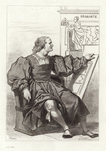 Donato Bramante, italiensk arkitekt av Achille Devéria