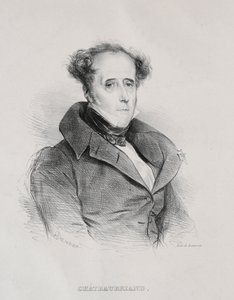 Francois René Auguste Victome de Chateaubriand av Achille Devéria
