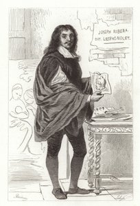 Jusepe de Ribera, spansk maler også kjent som Jose de Ribera, Giuseppe Ribera og Joseph Ribera av Achille Devéria