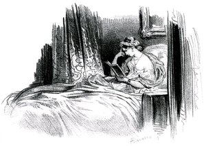 Madame Bovary for romanen av Gustave Flaubert av Achille Devéria