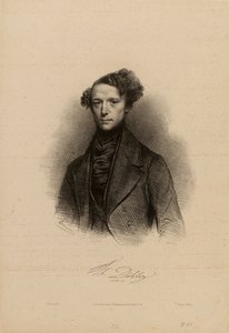 Portrett av komponisten Theodor Döhler 1814-1856. av Achille Devéria