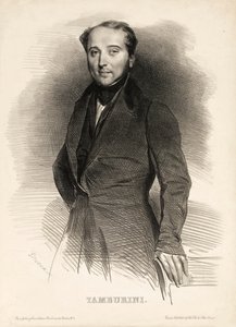 Portrett av operasangeren Antonio Tamburini 1800-1876, av Achille Devéria