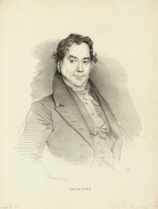 Portrett av sangeren og komponisten Gioseffo Catrufo 1771-1851, 1830. av Achille Devéria
