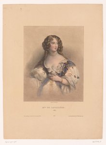 Portrett av Louise de La Valliere Miss de Lavallière, 1667 (tittel på objekt) av Achille Devéria