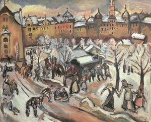 Snø i München av Achille Emile Othon Friesz