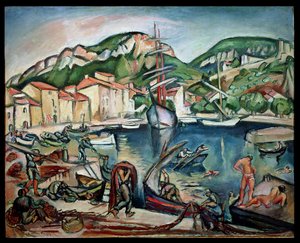 The Port of Ciotat (olje på lerret) av Achille Emile Othon Friesz